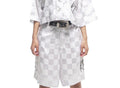 Short en Bazin blanc