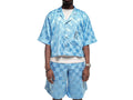 Chemise en Bazin couleur bleu claire