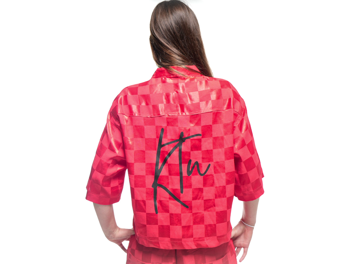Chemise en Bazin rouge