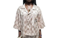 Chemise en Bazin couleur taupe