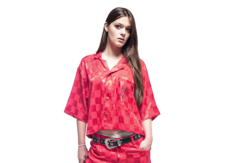 Chemise en Bazin rouge