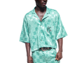 Chemise en Bazin turquoise