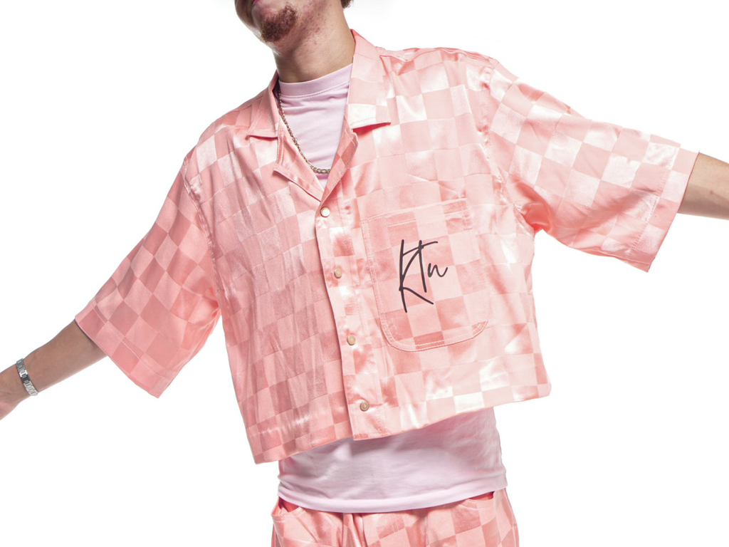 Chemise en Bazin couleur rose