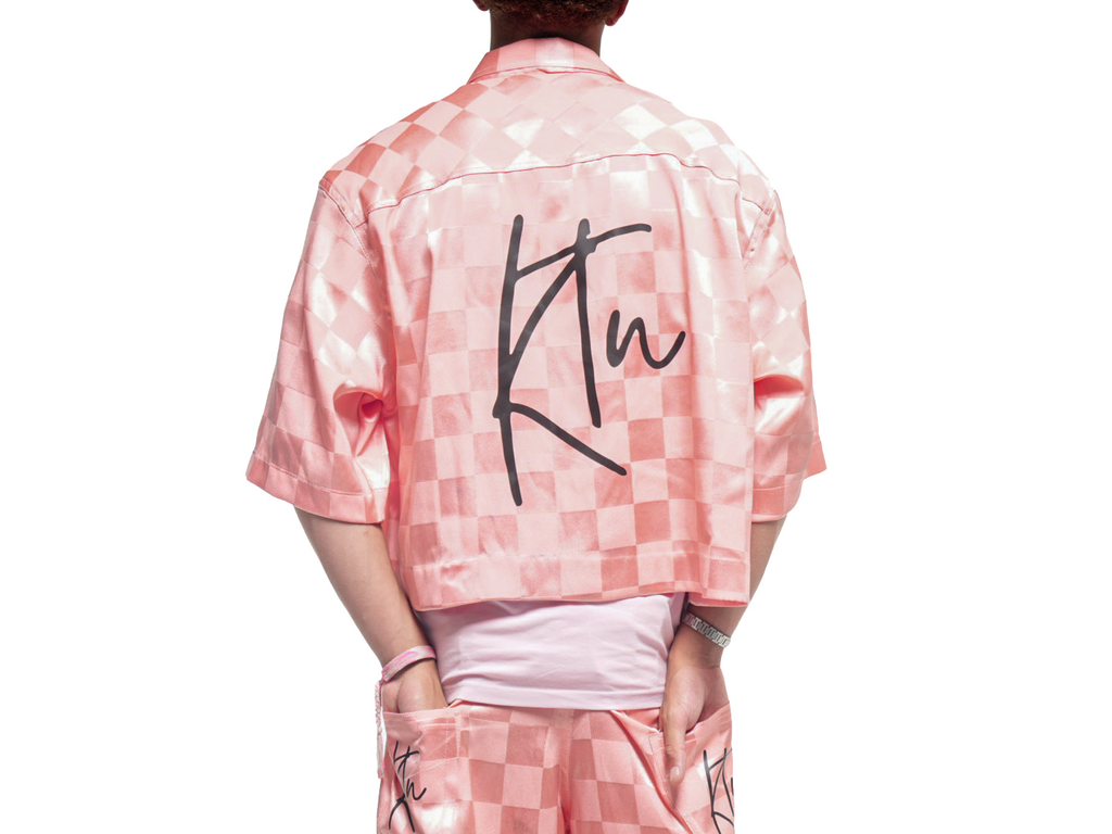 Chemise en Bazin couleur rose